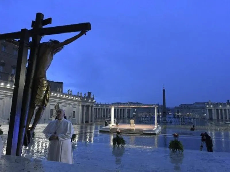 Papa îşi va transmite mesajul de Paşte din Piaţa Sfântul Petru goală. / Foto: vaticannews.va