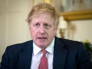 Boris Johnson, după ieșirea din spital/FOTO: nypost.com