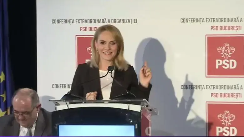 Gabriela Firea ne arată degetul/FOTO: digi24.ro