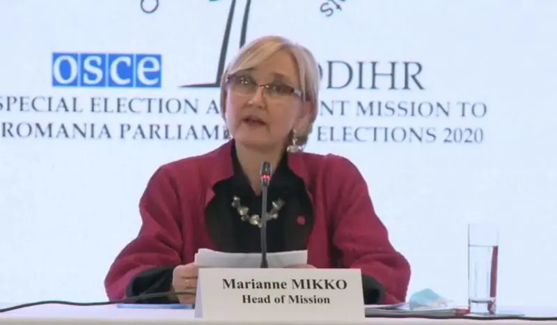 Marianne Mikko, șeful Misiunii Speciale ODIHR pentru Evaluarea Alegerilor