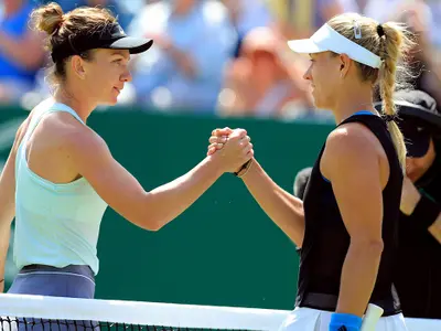 Kerber și Halep - FOTO: playsport