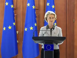 Ursula von der Leyen: Noi decidem cine vine în Europa, nu reţelele de contrabandişti şi traficanţii - Foto: INQUAM PHOTOS / Elena Covalenco