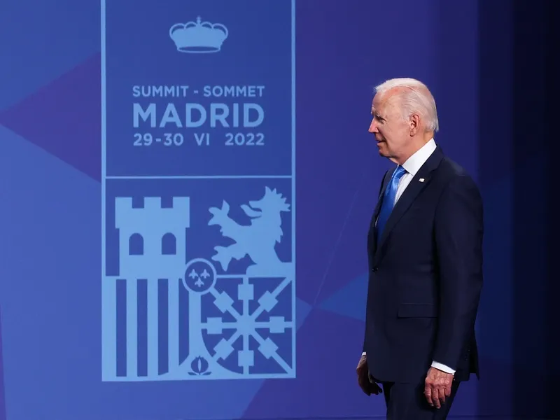 Președintele SUA, Joe Biden, participă la Summitul NATO de la Madrid/ Foto: Profimedia Images