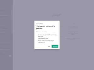 Abonamentul pentru ChatGPT în România costă 20 de dolari pe lună, la fel ca şi în alte ţări - Foto: captură Internet