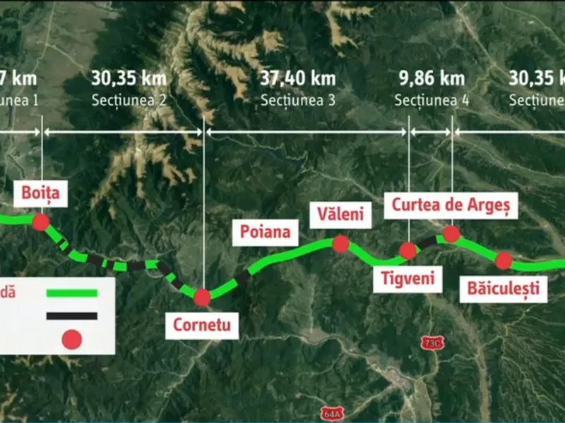 Autostrada Sibiu-Pitești/FOTO: Digi24.ro
