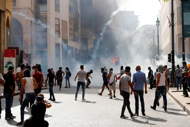 Protestele din Beirut, la câteva zile de la explozie.