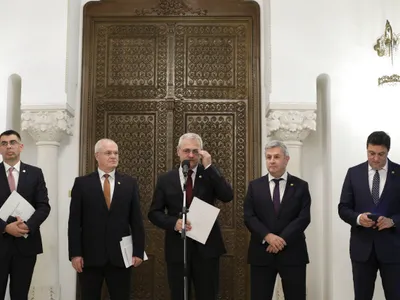 Echipa PSD care a mers la consultări la Cotroceni. Foto Inquam Photos/Octav Ganea