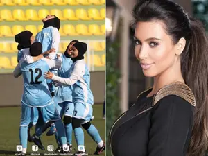 Echipa afgană de fotbal feminin, în Marea Britanie cu ajutorul vedetei Kim Kardashian/foto: canada now