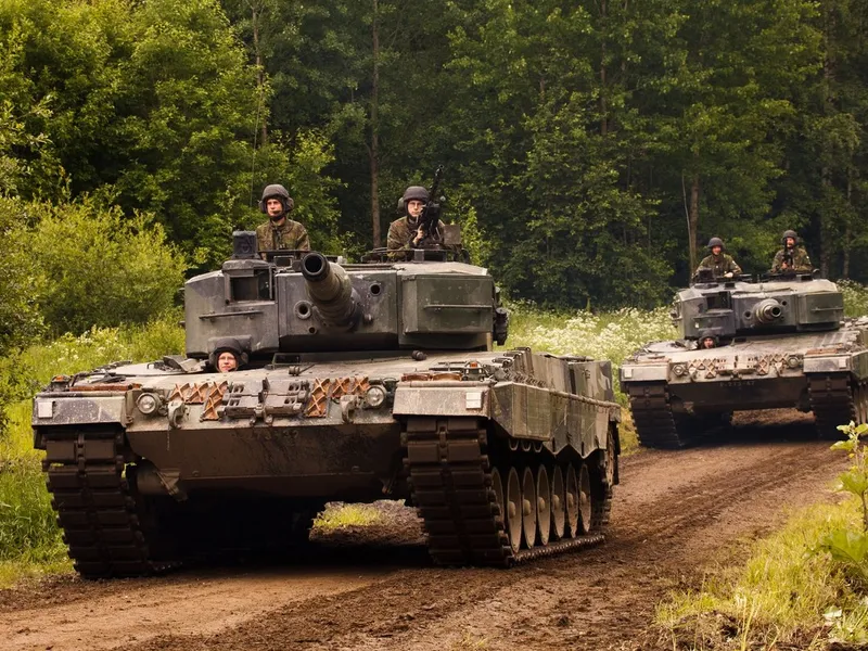 Primele tancuri Leopard 2 trimise de Polonia au ajuns în Ucraina. Proiectat să nimicească inamicul - FOTO: Profimedia Images