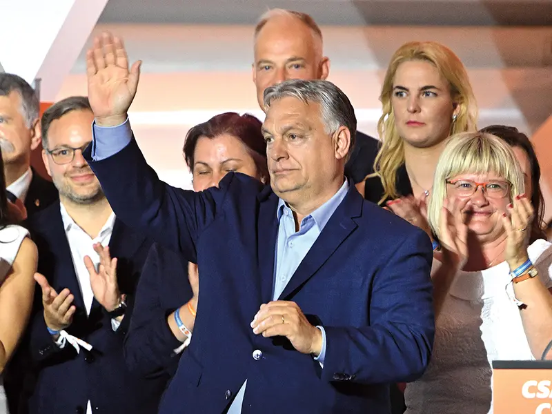 Cu un scor de circa 44%, FIDESZ, partidul lui Viktor Orban, atinge minimul istoric din ultimul deceniu și jumătate în care s-a aflat la putere - Foto: Profimedia Images