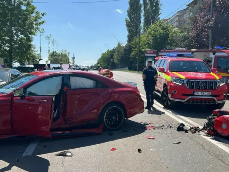 Un polițist de la SAS a murit într-un tragic accident rutier. Era pe motocicletă cu o tânără Foto: ISU galati