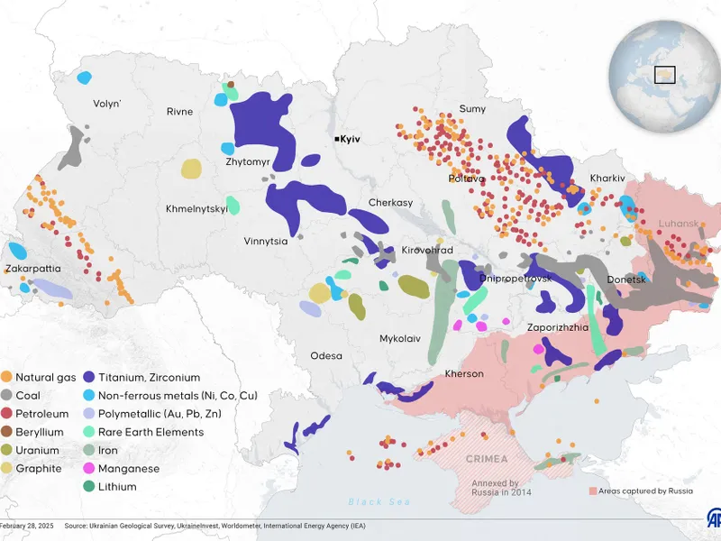 Resursele de pământuri și elemente rare în Ucraina - Foto: Profimedia Images