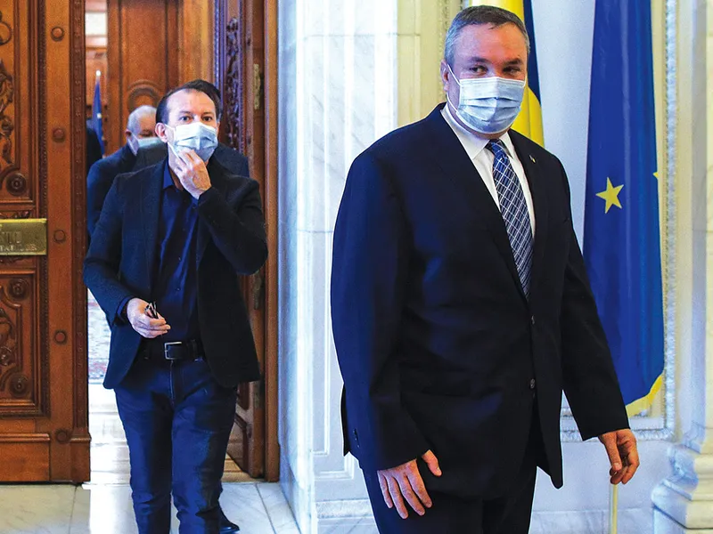 O RELAȚIE COMPLICATĂ Florin Cîțu a acceptat cu greu să îl lase în față pe Nicolae Ciucă. Totuși, acesta s-a impus ca premier, cu sprijinul lui Klaus Iohannis - Foto: INQUAM PHOTOS/ Octav Ganea