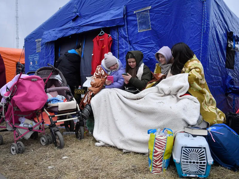 Refugiați ucraineni la Siret, în județul Suceava - Foto: INQUAM PHOTOS/ Alex Nicodim