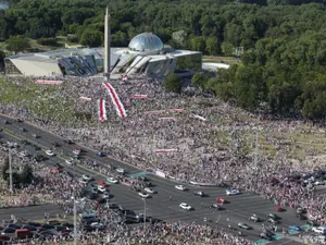 Protestul de duminică seară, din Minsk. FOTO: tut.by