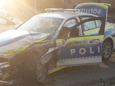 Autospecială nouă de poliție, implicată într-un accident grav în Vrancea, pe drumul morții E85 FOTO: monitorul de Vrancea