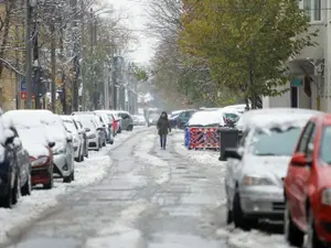 Iarna a venit în București cu multă apă. Foto Inquam Photos/Adrian Neagoe