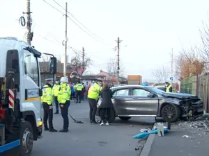 Imagine de la locul accidentului în care au murit cele două fete/FOTO: Digi24