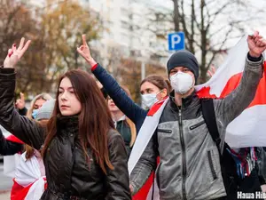 Protestul de duminică din Belarus. Sursa foto: Voices from Belarus Twitter