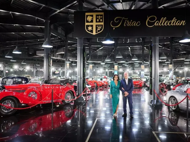 Romina și Piero Ferrari la Țiriac Collection / Foto: Tiriac Collection, Facebook