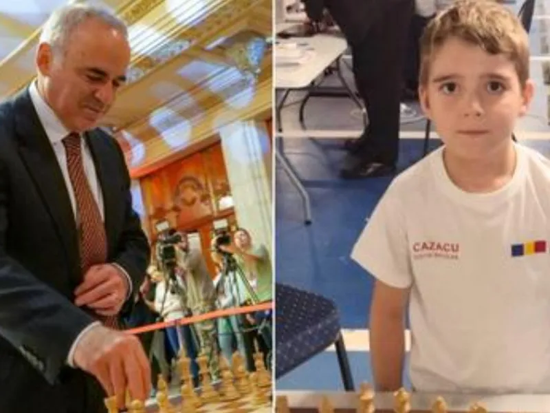 Garry Kasparov și Nicolas Cazacu - Foto: colaj