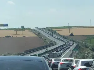 Trafic de coșmar pe Autostrada Soarelui după ce turiștii au plecat de pe Litoral Foto: Facebook