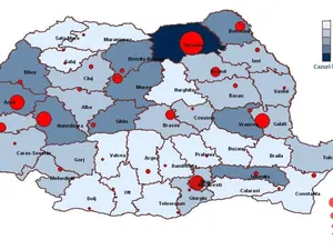 Distribuția cazurilor și mortalitatea. Sursa: INSP