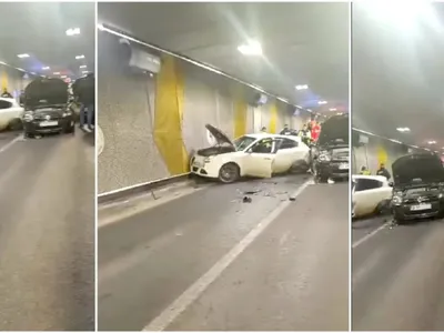 Un accident cu mai mulți răniți a avut loc în Pasajul Unirii - Foto Facebook/Info Trafic București și Ilfov/colaj b365.ro