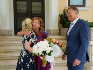 Jill Biden a fost primită și de cuplul prezidențial, Carmen și Klaus Iohannis/FOTO: Presidency.ro