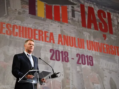 Klaus Iohannis a participat la deschiderea anului universitar, la Iași. Foto: Administrația Prezidențială