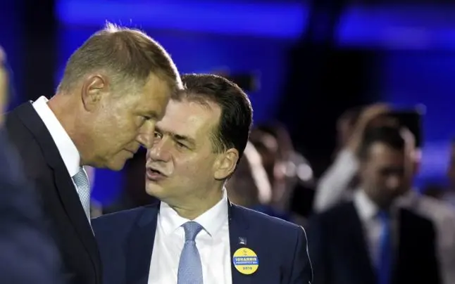 Premierul demis Ludovic Orban și președintele Klaus Iohannis