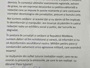 Demisia jurnaliștilor Sputnik Moldova / FOTO:  Facebook Andrei Porubin