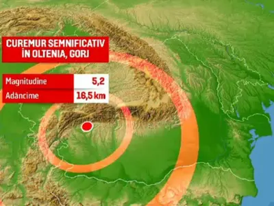 Hartă Cutremur - Foto: Știrile ProTV