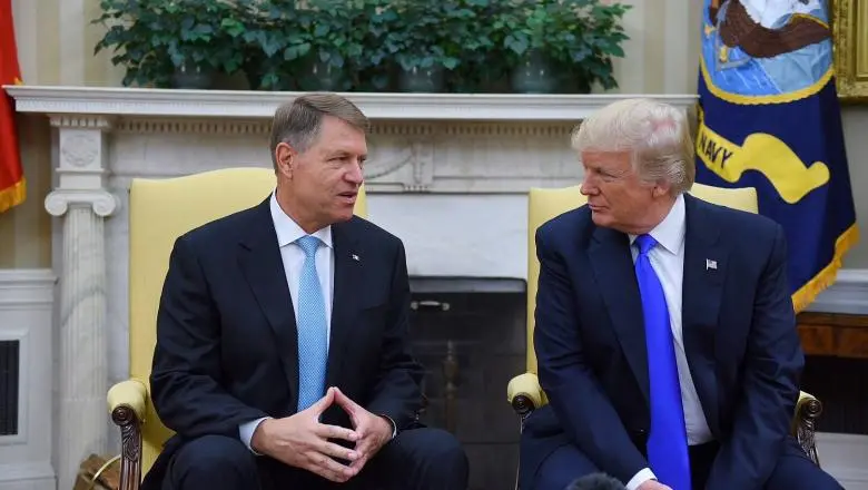 Președintele Klaus Iohannis alături de liderul Statelor Unite, Donald Trump/Foto: Digi24