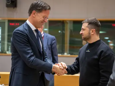 Mark Rutte și Volodimir Zelenski / Foto: Profimedia