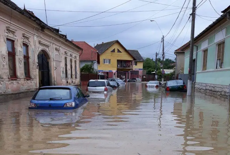 Inundații la Aiud/FOTO: Alba 24