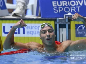 Vlad Stancu, 16 ani, de la CSA Steaua, a avut un start lent în finala de la 400 m liber, dar a revenit spectaculos pe final - Foto: Profimedia Images