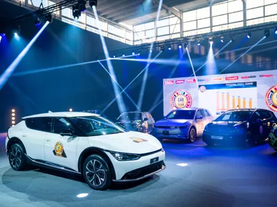 „Mașina Anului 2022” în Europa este Kia EV6. / Foto: Geneva International Motor Show, Facebook