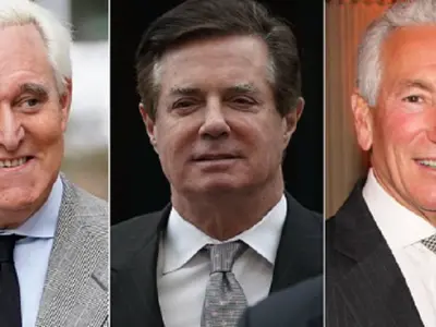 Paul Manafort, Roger Stone şi Charles Kushner (Foto: Twitter)