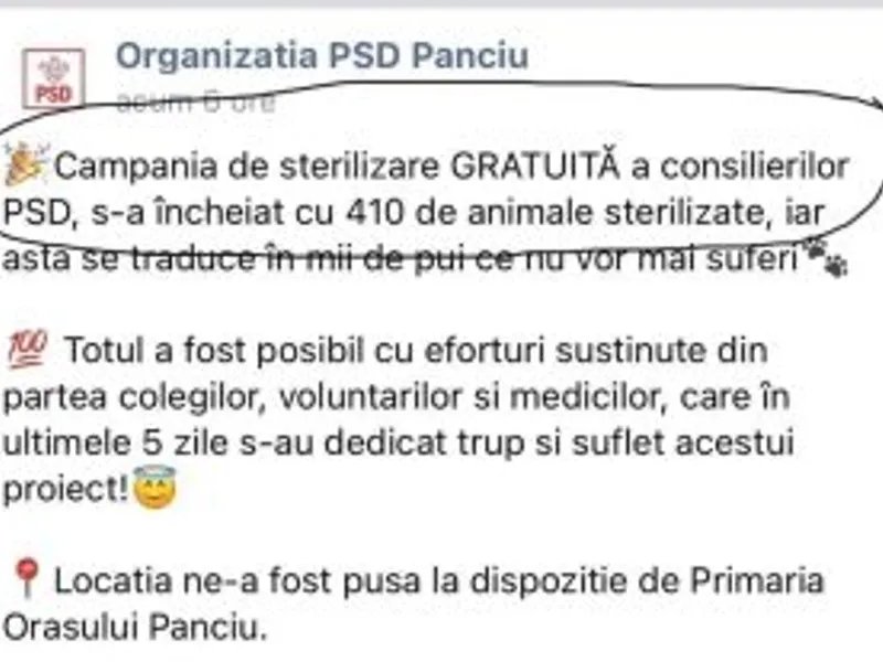 Captură Facebook