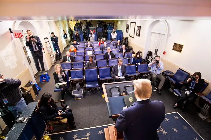 Briefing Donald Trump Foto: Facebook White House