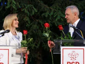 Liviu Dragnea i-a oferit trandafiri lui Gabi Firea, când a câștigat Primăria