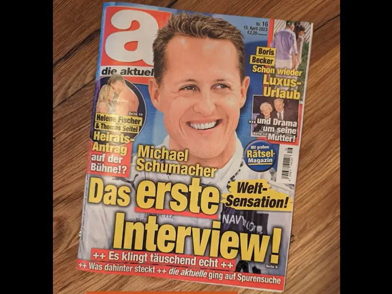 Revista germană Die Aktuelle a publicat un așa zis prim interviu cu Michael Schumacher. - Foto: captură video