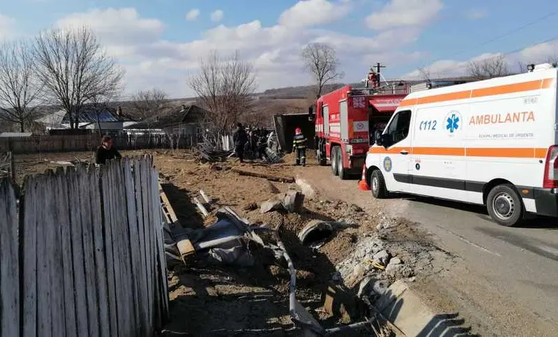 Accident în Vaslui / FOTO: ISU Vaslui