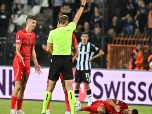 Șocant! Darius Olaru, eliminat 'intenționat' în PAOK - FCSB. Ce s-a întâmplat: 'El are dreptate, nu e fault'