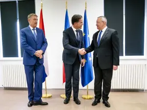 Premierul Regatului Ţărilor de Jos, Mark Rutte, președintele Klaus Iohannis și premierul Nicolae Ciucă- Foto: Profimedia Images