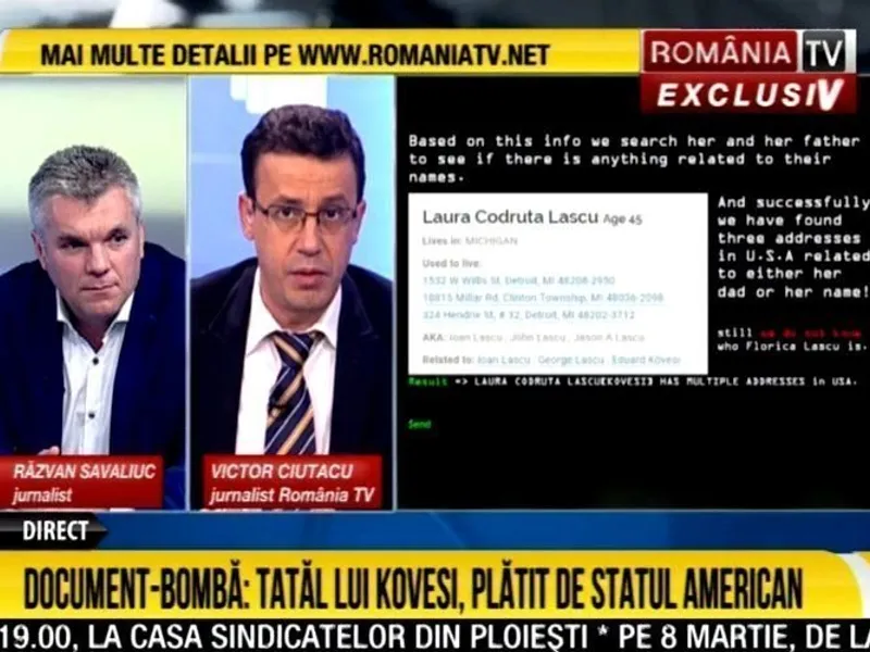 Dezbatere Ciutacu-Savaliuc pe tema caselor lui Kovesi Foto: print screen