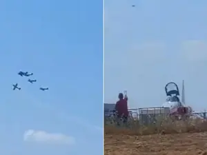 Tragedie la un show aviatic după ce două avioane s-au ciocnit în aer. Un pilot a murit  - Foto Colaj - Platforma X