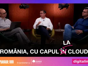 Moderatorul Radu Puchiu (Upgrade 100), alături de cei doi invitați – Dragoș Vlad (ADR) și Mihai Matei (ANIS)