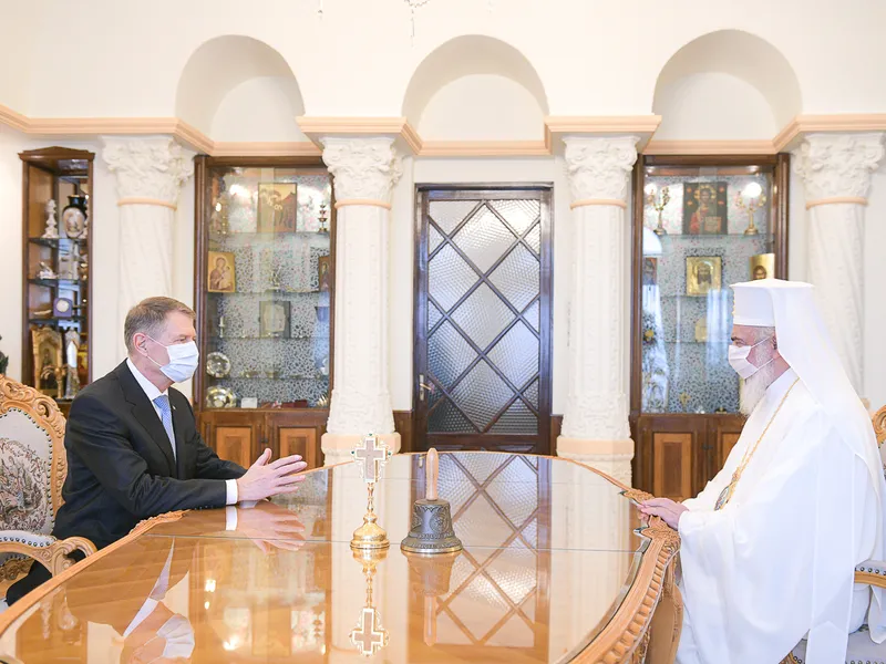 Președintele Klaus Iohannis împreună cu Patriarhul Daniel/FOTO: presidency.ro